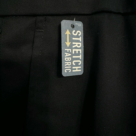 Haggar Premium No Iron Flat Front Straight Fit Mens Black Khaki Size 38 x 32 NWT - Picture 8 of 11